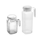 Jarras De Vidro Com Tampa De Plástico Branca 550ml + 1 Litro