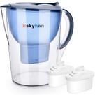 Jarro de filtro de água Hskyhan Alkaline 3.5L com 2 filtros azuis