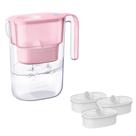Jarro de filtro de água Waterdrop Elfin, capacidade de 7 xícaras, rosa