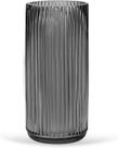 Jarrón Hanaomaoyi de vidrio grueso gris de 19 cm (7,6 pulgadas)