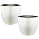 Jateado Kit com 2 Vasos de Planta 20L - Resistente a UV e Ideal para Seu Jardim 30x34 cm Jateado Kit com 2 Vasos de Planta 20L - Resistente a UV e Ideal para Seu Jardim 30x34 cm