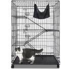 Jaula para Gatos Homey Pet 127 cm de Interior, 4 Niveles con Hamaca y Rampa