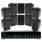 Jbl Kit Som Ambiente Area Piscina Sol e Chuva Slim 3700 G5 Bluetooth + 10 Caixa Jbl C321 Preta