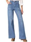 Jeans Astylish Ashleigh Blue, de cintura alta, folgados para mulheres