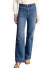 Jeans Astylish, perna reta, cintura alta, para mulheres, tamanho 18