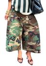 Jeans cargo Unybwonn Camo Army Fatigue Wide Leg Harem Women