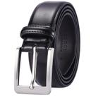 Jeans de couro casuais masculinos Belt XOUXOU, pretos, tamanho 50