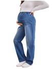Jeans de maternidade MakeMechic Loose Wide Leg Over Belly Blue