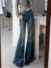 Jeans Flare Cintura Alta Vintage - Corte Skinny - Denim Casual para Mulheres