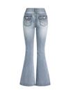 Jeans largos MakeMechic Bell Bottom Y2K, cintura alta, azul claro Jeans largos MakeMechic Bell Bottom Y2K, cintura alta, azul claro