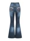 Jeans largos MakeMechic Bell Bottom Y2K de cintura alta para mulheres