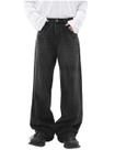 Jeans largos masculinos MAEHARRT Aesthetic Black Jeans Wide Leg