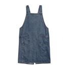 Jeans lavado com avental completo com bolsos para homens e mulheres