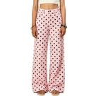 Jeans Mxiqqpltky Polka Dot Low Rise Baggy Y2k para mulheres