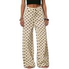 Jeans Mxiqqpltky Polka Dot Low Rise Baggy Y2k para mulheres