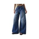 Jeans retrô americanos de perna larga para mulheres primavera novo estilo versátil e fácil de usar