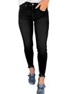Jeans SHEWIN de cintura alta, elástico, modelador, magro, preto, tamanho 4