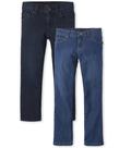 Jeans The Children's Place Girls Basic Bootcut, pacote com 2 Jeans The Children's Place Girls Basic Bootcut, pacote com 2