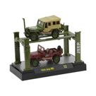 Jeep MB 1944 Militar - Set 2 Miniaturas - Auto Lift - M2 Machines - 1/64 Jeep MB 1944 Militar - Set 2 Miniaturas - Auto Lift - M2 Machines - 1/64