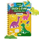 Jelly Sticker Book Stick4Ever para crianças com 50 unidades de dinossauros