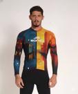 Jersey de Ciclismo Masculina Manga Longa Sonic Sports Conforto Inverno