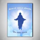 Jesus e minha fortaleza Placa Decorativa Religiosa 30x20 cm