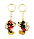 Jg 2 Chaveiros Mickey Minnie Beijando 5.5cm Disney