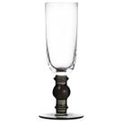 Jg.2 Taças p/Champanhe Vidro Fumê e Transparente 190ml Fracalanza