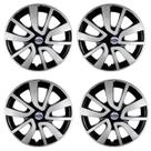 Jg 4 Calota 14 New Fiesta Focus Ka Hatch Sedan Preto e Prata Jg 4 Calota 14 New Fiesta Focus Ka Hatch Sedan Preto e Prata