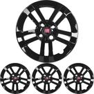 JG 4 Calota Argo Aro 14 Black Piano com Emblema JG 4 Calota Argo Aro 14 Black Piano com Emblema