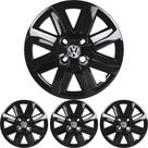 JG 4 Calota Gol G5 2008 09 10 11 12 Aro 14 Black Piano com Emblema