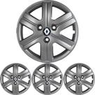 JG 4 Calota Kwid Zen Aro 14 Prata Metálico com Emblema JG 4 Calota Kwid Zen Aro 14 Prata Metálico com Emblema