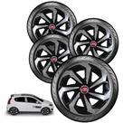 Jg 4 Calota Preto Prata Aro 14 Fiat Palio Modelo Novo Spider Jg 4 Calota Preto Prata Aro 14 Fiat Palio Modelo Novo Spider