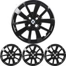JG 4 Calota Sandero 2014 2015 2016 2017 2018 2019 2020 Aro 15 Black Piano com Emblema