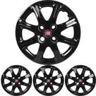 JG 4 Calota Strada 2014 15 16 Aro 14 Black Piano com Emblema