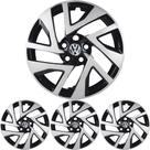 JG 4 Calota Virtus 2023 24 25 Aro 15 Black Piano com Prata Metálico com Emblema