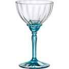 Jg.6 Taças Coupe em Vidro Bormioli Rocco Florian Base Azul 240ml