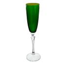 Jg.6 Taças p/Champanhe em Cristal Elizabeth Verde 200ml