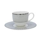 Jg 6 Xicaras/pires Cafe Boston - ROYAL PORCELAIN