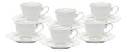 Jg 6 Xicaras Porcelana Maldivas Fio De Ouro 180ml Wolff