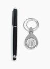 Jg De Caneta De Metal Touch Ccreen Com Chaveiro Santos