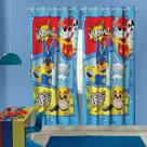 Jg de cortinas p/ varão com ilhós (2-pçs) patrulha canina lepper 1,50m x 1,80m (cada peça) algodão quarto infantil paw