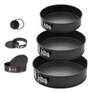 Jg de formas c/fundo removivel aco carbono antiaderente 24/26/28cm 3pcs - cm12, marca: em casa tem