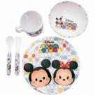 Jg De Refeição Infantil De Melamina Mickey e Minnie Branco Tsum Tsum - Disney Jg De Refeição Infantil De Melamina Mickey e Minnie Branco Tsum Tsum - Disney