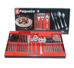 Jg Faqueiro Talheres C/ 24 Peças Colher Garfo Faca Aço Inox