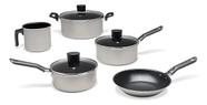 Jg Panelas 5pçs Antiaderente Dolce Champagne 7150100 Brinox Cor Cinza
