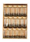 Jg. Porta Condimentos c/ 15 Potes e Suporte em Bambu 110ml