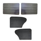 Jg revestimento porta dianteira/traseira fusca 78/... preto + 7002 7003