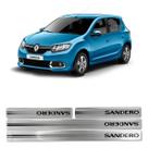Jg soleira resinada aço escovado renault sandero 2015 4 pç Jg soleira resinada aço escovado renault sandero 2015 4 pç