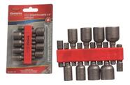 Jg Soquete Canhão Curto Furadeira Parafusadeira 4-13mm 10pçs